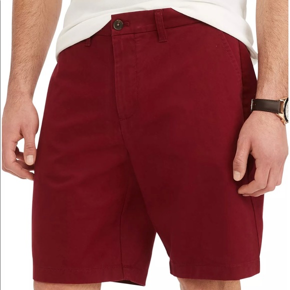 New Tommy Hilfiger THFlex Men’s 9” Shorts, Red, 30 - Picture 1 of 7